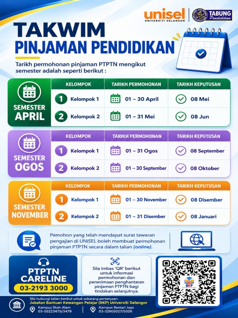 poster takwim ptptn 2026